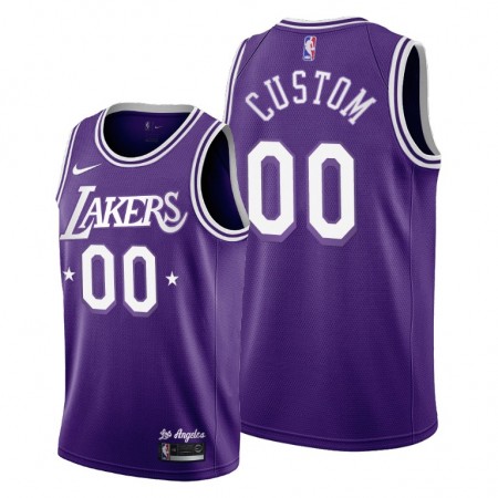Maillot Basket Los Angeles Lakers Personnalisé Nike 2021-22 City Edition Throwback 60s Swingman - Homme